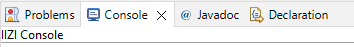 Problems, and IIZI Console Views