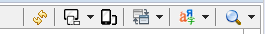 Design area tool bar showing: refresh, device choice, orientation, client, language and Zoom