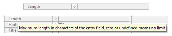 Properties as name-value pairs and tooltip of a property name