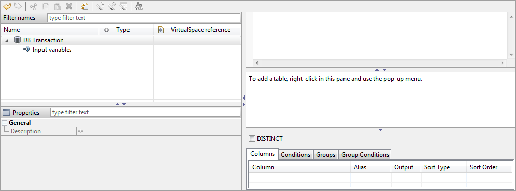 Database Connector editor