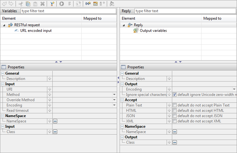 Web Services editor