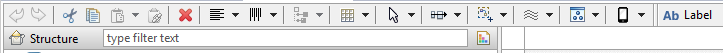 The Panel Editor toolbar