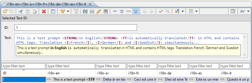 Text and tags parsed in real-time with warnings